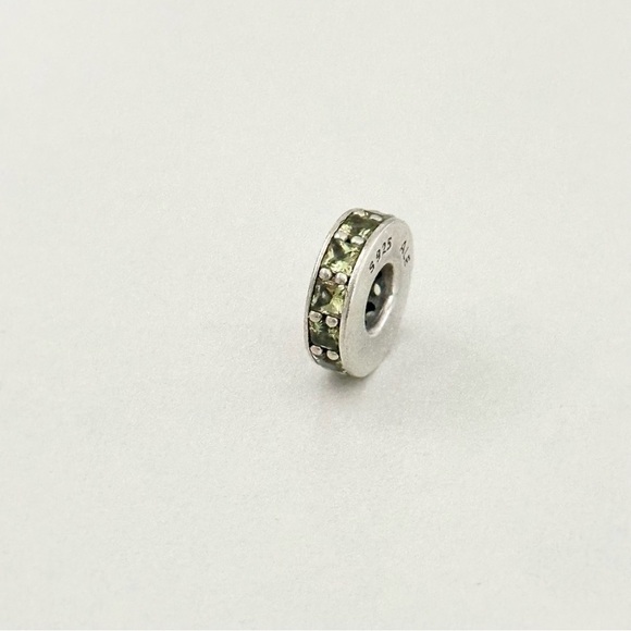 Pandora Olive Green CZ Crystal Eternity Spacer Bead Charm - Picture 3 of 7